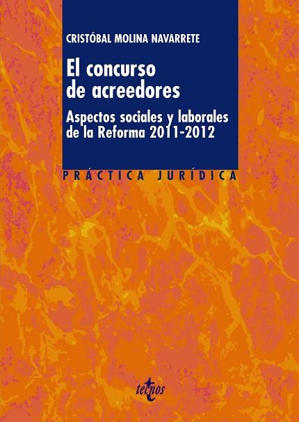 EL CONCURSO DE ACREEDORES | 9788430954940 | MOLINA NAVARRETE, CRISTÓBAL | Libreria Geli - Librería Online de Girona - Comprar libros en catalán y castellano