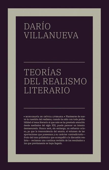 TEORÍAS DEL REALISMO LITERARIO(NUEVA EDICIÓN) | 9788417893477 | VILLANUEVA, DARÍO | Libreria Geli - Librería Online de Girona - Comprar libros en catalán y castellano