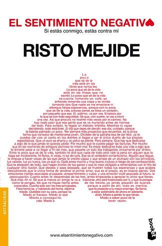 EL SENTIMIENTO NEGATIVO | 9788467036350 | MEJIDE,RISTO | Llibreria Geli - Llibreria Online de Girona - Comprar llibres en català i castellà