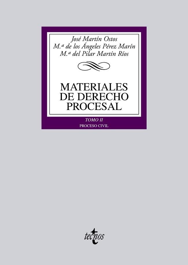 MATERIALES DE DERECHO PROCESAL-2.PROCESO CIVIL(EDICION 2009) | 9788430949373 | MARTIN OSTOS,JOSE/PEREZ MARIN, | Libreria Geli - Librería Online de Girona - Comprar libros en catalán y castellano