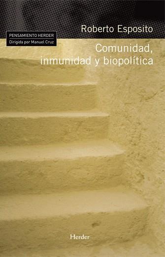 COMUNIDAD,INMUNIDAD Y BIOPOLITICA | 9788425426001 | ESPOSITO,ROBERTO | Libreria Geli - Librería Online de Girona - Comprar libros en catalán y castellano