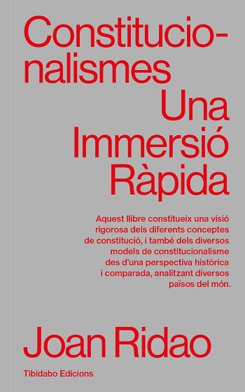 CONSTITUCIONALISMES | 9788410013124 | RIDAO, JOAN | Llibreria Geli - Llibreria Online de Girona - Comprar llibres en català i castellà