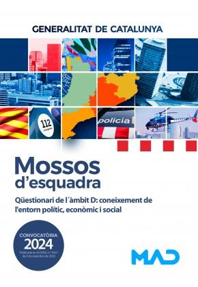 MOSSOS D'ESQUADRA(QÜESTIONARI DE L'ÀMBIT D.CONEIXEMENT DE L'ENTORN POLÍTIC,ECONÒMIC I SOCIAL.EDICIÓ 2024) | 9788414287453 | Llibreria Geli - Llibreria Online de Girona - Comprar llibres en català i castellà