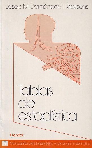 TABLAS DE ESTADISTICA | 9788425412264 | DOMENECH MASSONS,JOSEP M. | Libreria Geli - Librería Online de Girona - Comprar libros en catalán y castellano