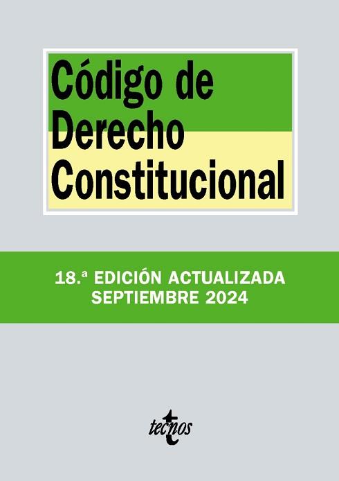 CÓDIGO DE DERECHO CONSTITUCIONAL(18ª EDICIÓN 2024) | 9788430991006 | Llibreria Geli - Llibreria Online de Girona - Comprar llibres en català i castellà