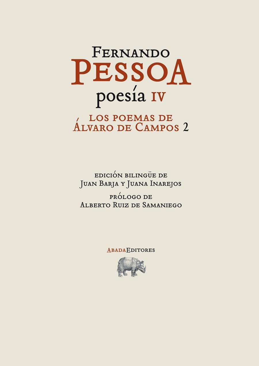 LOS POEMAS DE ALVARO DE CAMPOS II | 9788415289609 | PESSOA,FERNANDO | Libreria Geli - Librería Online de Girona - Comprar libros en catalán y castellano