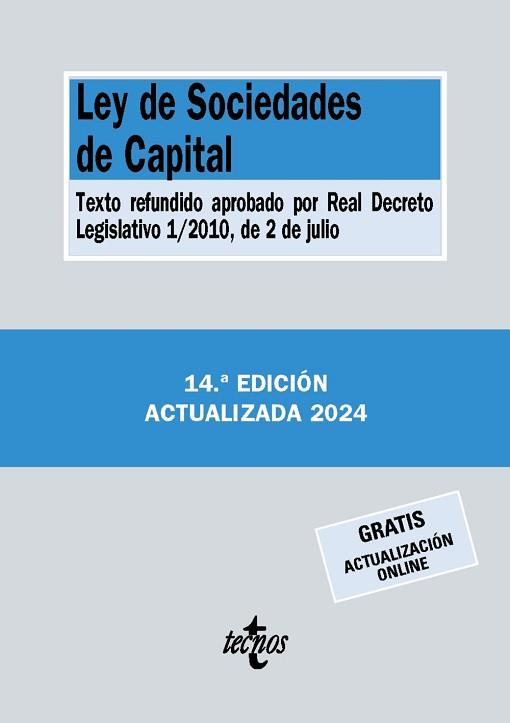 LEY DE SOCIEDADES DE CAPITAL(14ª EDICIÓN 2024) | 9788430988518 | Llibreria Geli - Llibreria Online de Girona - Comprar llibres en català i castellà