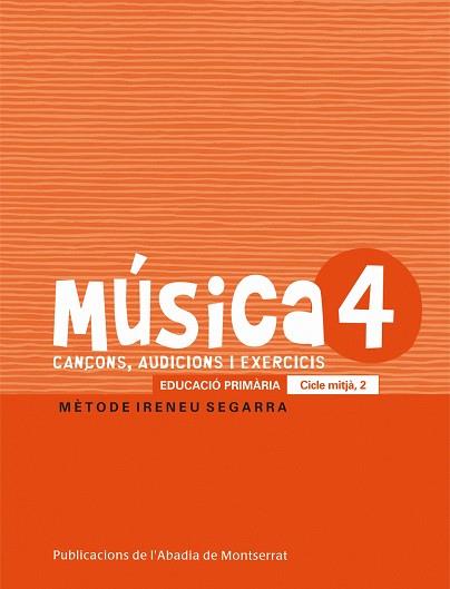 MÚSICA-4.CANÇONS,AUDICIONS I EXERCIS(EDUCACIÓ PRIMÀRIA.CICLE MITJÀ-2) | 9788498835106 | RIERA SUBIRACHS, SANTI | Llibreria Geli - Llibreria Online de Girona - Comprar llibres en català i castellà