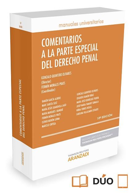 COMENTARIOS A LA PARTE ESPECIAL DEL DERECHO PENAL(PAPEL + E-BOOK) | 9788490985380 | GARCÍA ALBERO,RAMÓN/GARCÍA SOLÉ,MARC | Llibreria Geli - Llibreria Online de Girona - Comprar llibres en català i castellà