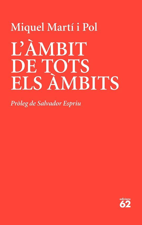 L'ÀMBIT DE TOTS ELS ÀMBITS | 9788429779233 | MARTÍ I POL,MIQUEL | Libreria Geli - Librería Online de Girona - Comprar libros en catalán y castellano