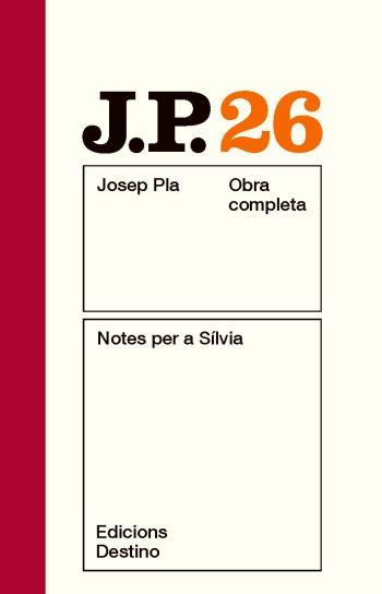 OBRA COMPLETA JOSEP PLA-26.NOTES PER A SILVIA | 9788497101660 | PLA,JOSEP | Llibreria Geli - Llibreria Online de Girona - Comprar llibres en català i castellà