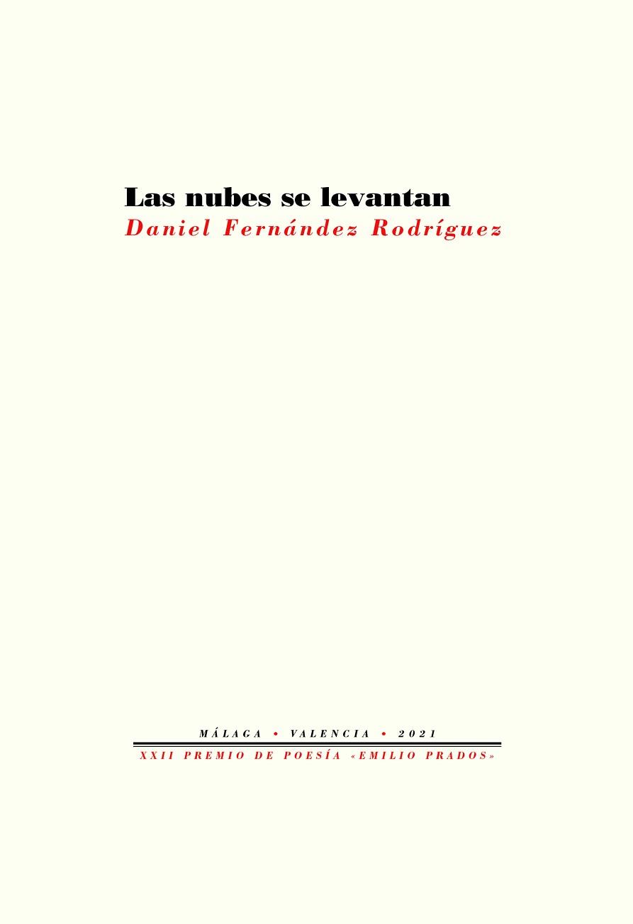 LAS NUBES SE LEVANTAN | 9788418935411 | FERNÁNDEZ RODRÍGUEZ,DANIEL | Llibreria Geli - Llibreria Online de Girona - Comprar llibres en català i castellà