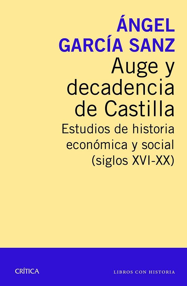 AUGE Y DECADENCIA DE CASTILLA.ESTUDIOS DE HISTORIA ECONÓMICA Y SOCIAL (SIGLOS XVI-XX) | 9788416771233 | GARCÍA SANZ,ÁNGEL | Llibreria Geli - Llibreria Online de Girona - Comprar llibres en català i castellà