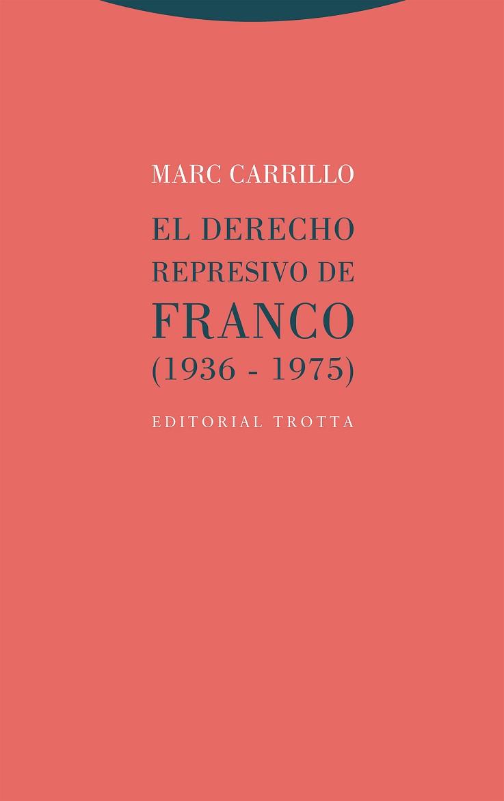 EL DERECHO REPRESIVO DE FRANCO (1936-1975) | 9788413641034 | CARRILLO,MARC | Libreria Geli - Librería Online de Girona - Comprar libros en catalán y castellano