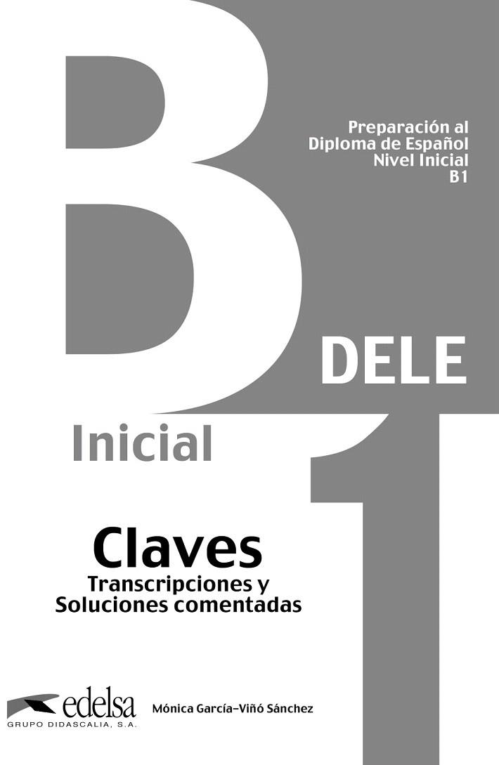 PREPARACION AL DELE B1(CLAVES) | 9788477113546 | GARCIA-VIÑO,MONICA | Libreria Geli - Librería Online de Girona - Comprar libros en catalán y castellano
