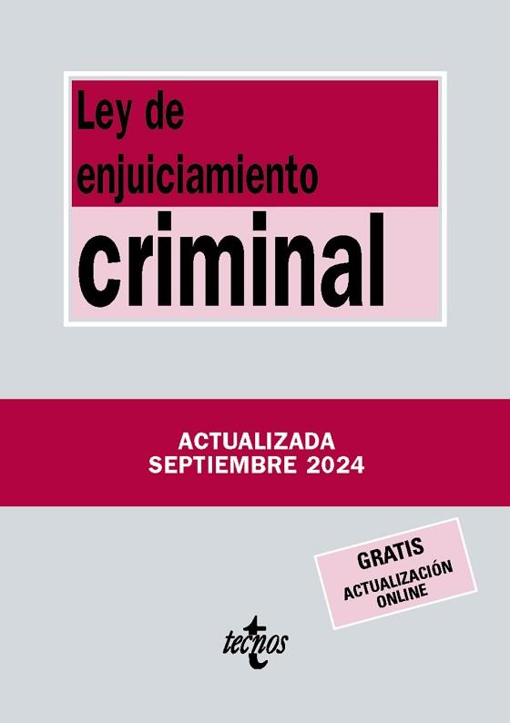 LEY DE ENJUICIAMIENTO CRIMINAL(8ª EDICIÓN 2024) | 9788430991099 | Llibreria Geli - Llibreria Online de Girona - Comprar llibres en català i castellà