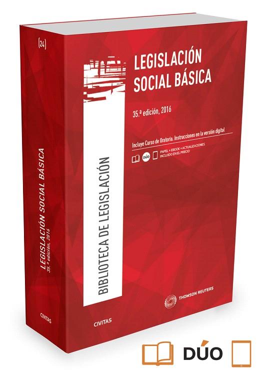 LEGISLACIÓN SOCIAL BÁSICA(35ª EDICION 2016) | 9788491357704 |   | Llibreria Geli - Llibreria Online de Girona - Comprar llibres en català i castellà