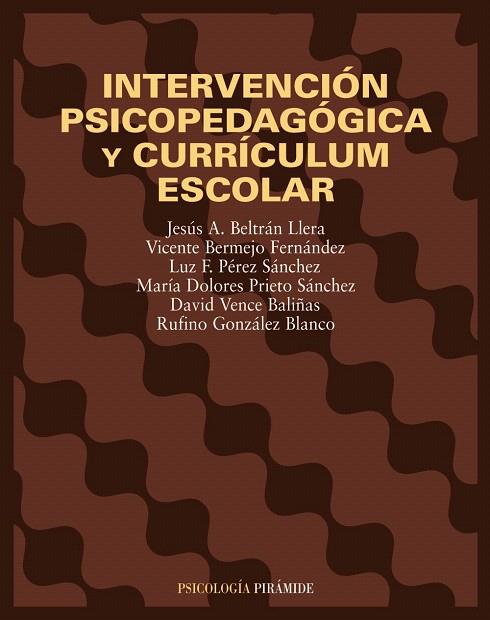 INTERVENCION PSICOPEDAGOGICA Y CURRICULUM ESCOLAR | 9788436814293 | BELTRAN,JESUS A./BERMEJO,VICENTE... | Llibreria Geli - Llibreria Online de Girona - Comprar llibres en català i castellà