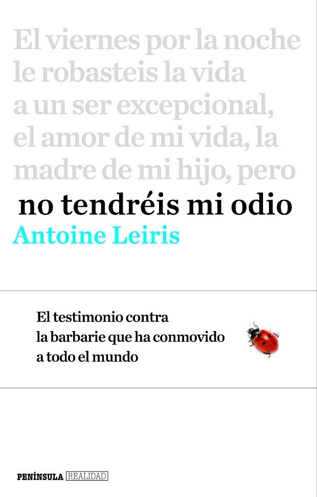 NO TENDRÉIS MI ODIO | 9788499425368 | LEIRIS,ANTOINE  | Llibreria Geli - Llibreria Online de Girona - Comprar llibres en català i castellà