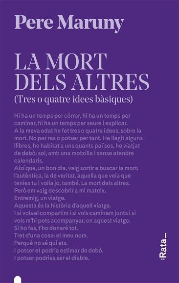 LA MORT DELS ALTRES | 9788416738618 | MARUNY,PERE | Libreria Geli - Librería Online de Girona - Comprar libros en catalán y castellano