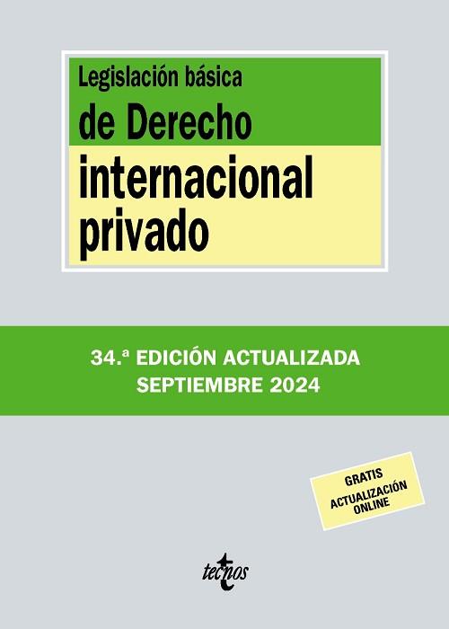 LEGISLACIÓN BÁSICA DE DERECHO INTERNACIONAL PRIVADO(34ª EDICIÓN 2024) | 9788430990917 | Llibreria Geli - Llibreria Online de Girona - Comprar llibres en català i castellà