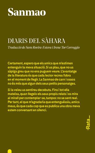 DIARIS DEL SÀHARA | 9788494489167 | SANMAO | Libreria Geli - Librería Online de Girona - Comprar libros en catalán y castellano