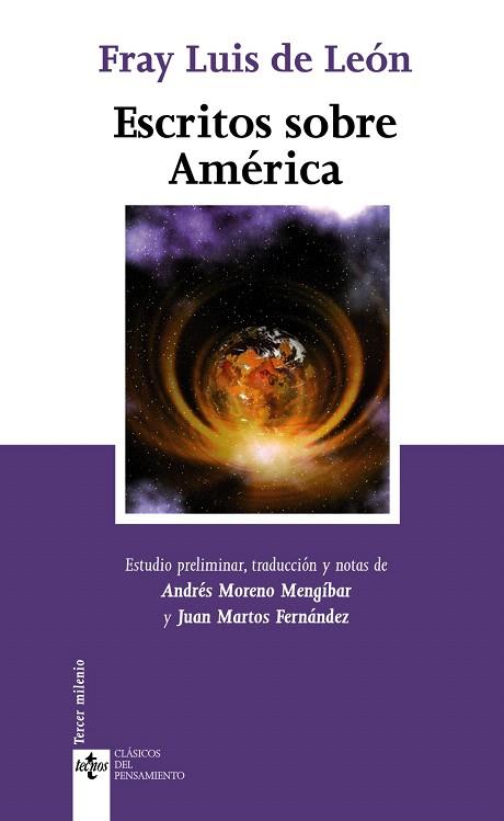 ESCRITOS SOBRE AMERICA | 9788430950492 | DE LEON,FRAY LUIS | Llibreria Geli - Llibreria Online de Girona - Comprar llibres en català i castellà