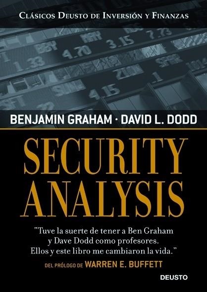 SECURITY ANALYSIS | 9788423426942 | GRAHAM,BENJAMIN/DODD,DAVID L. | Llibreria Geli - Llibreria Online de Girona - Comprar llibres en català i castellà