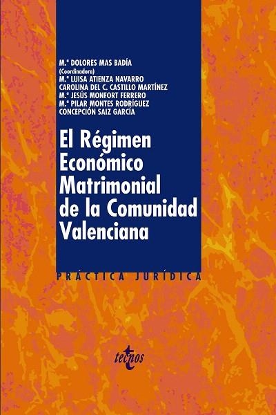 EL RÉGIMEN ECONÓMICO MATRIMONIAL EN LA COMUNIDAD VALENCIANA | 9788430950577 | MÁS BADIA,MARÍA DOLORES/ATIENZA NAVARRO,Mª LUISA | Libreria Geli - Librería Online de Girona - Comprar libros en catalán y castellano