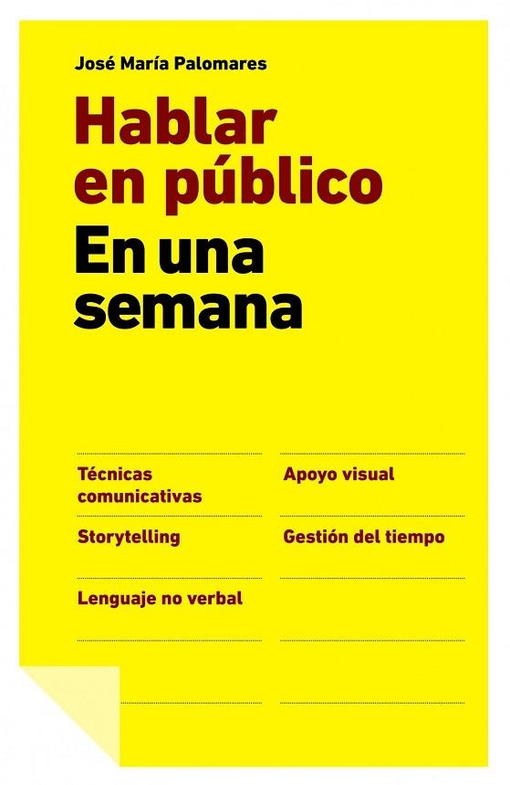 HABLAR EN PUBLICO EN UNA SEMANA | 9788498751512 | PALOMARES,JOSE M | Llibreria Geli - Llibreria Online de Girona - Comprar llibres en català i castellà