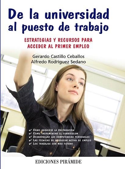 DE LA UNIVERSIDAD AL PUESTO DE TRABAJO | 9788436825176 | CASTILLO,GERARDO | Llibreria Geli - Llibreria Online de Girona - Comprar llibres en català i castellà