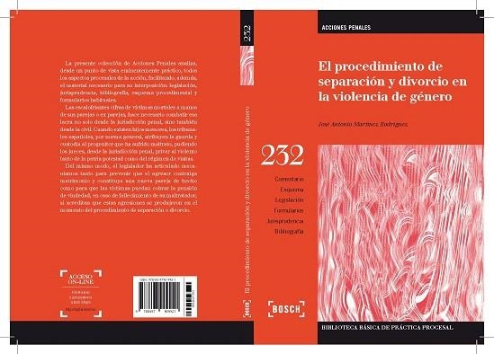 EL PROCEDIMIENTO DE SEPARACION Y DIVORCIO EN LA VIOLENCIA DE GENERO | 9788497909921 | MARTINEZ RODRIGUEZ,JOSE ANTONIO | Llibreria Geli - Llibreria Online de Girona - Comprar llibres en català i castellà