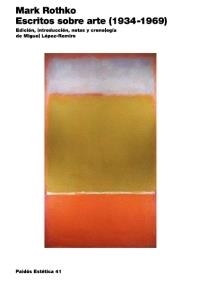 ESCRITOS SOBRE ARTE | 9788449319952 | ROTHKO,MARK | Llibreria Geli - Llibreria Online de Girona - Comprar llibres en català i castellà