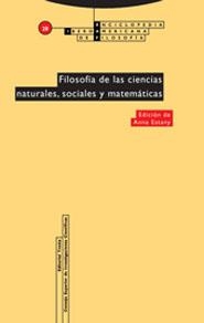 FILOSOFIA  DE LAS CIENCIAS NATURALES, SOCIALES... | 9788481647624 | ESTANY,ANNA | Llibreria Geli - Llibreria Online de Girona - Comprar llibres en català i castellà