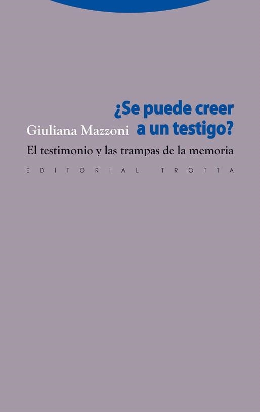 SE PUEDE CREER A UN TESTIGO | 9788498791587 | MAZZONI,GIULIANA | Llibreria Geli - Llibreria Online de Girona - Comprar llibres en català i castellà