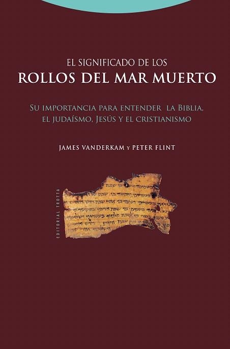 EL SIGNIFICADO DE LOS ROLLOS DEL MAR MUERTO | 9788498790917 | VANDERKAM,JAMES/FLINT,PETER | Libreria Geli - Librería Online de Girona - Comprar libros en catalán y castellano