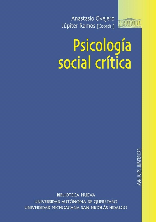 PSICOLOGIA SOCIAL CRITICA | 9788499402024 | OVEJERO,ANASTASIO | Llibreria Geli - Llibreria Online de Girona - Comprar llibres en català i castellà