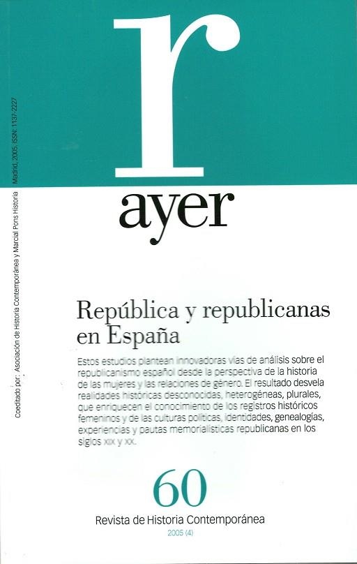 REPUBLICA Y REPUBLICANAS EN ESPAÑA | 9788496467224 | RAMOS,Mª DOLORES | Llibreria Geli - Llibreria Online de Girona - Comprar llibres en català i castellà