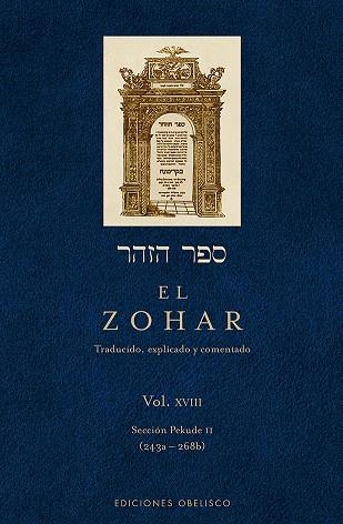 EL ZOHAR-18 | 9788415968368 | BAR IOJAI,RABI SHIMON | Llibreria Geli - Llibreria Online de Girona - Comprar llibres en català i castellà