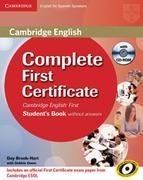 COMPLETE FIRST CERTIFICATE FOR SPANISH SPEAKERS(STUDENT'S BOOK WITHOUT ANSWERS WITH CD-ROM) | 9788483238127 | Llibreria Geli - Llibreria Online de Girona - Comprar llibres en català i castellà