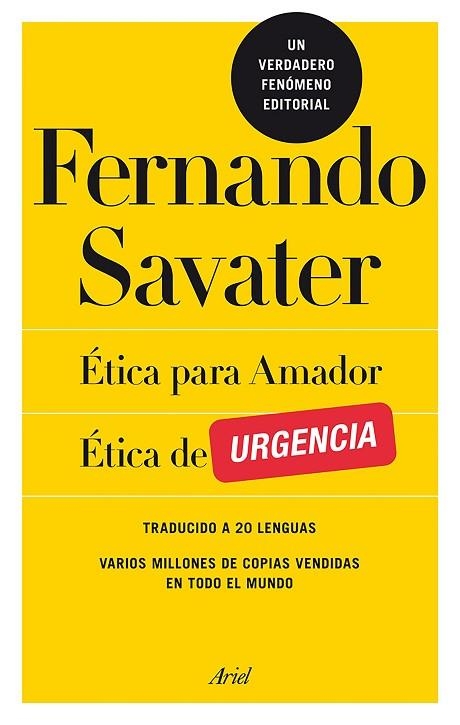 ÉTICA PARA AMADOR/ÉTICA DE URGENCIA | 9788434422421 | SAVATER,FERNANDO | Llibreria Geli - Llibreria Online de Girona - Comprar llibres en català i castellà