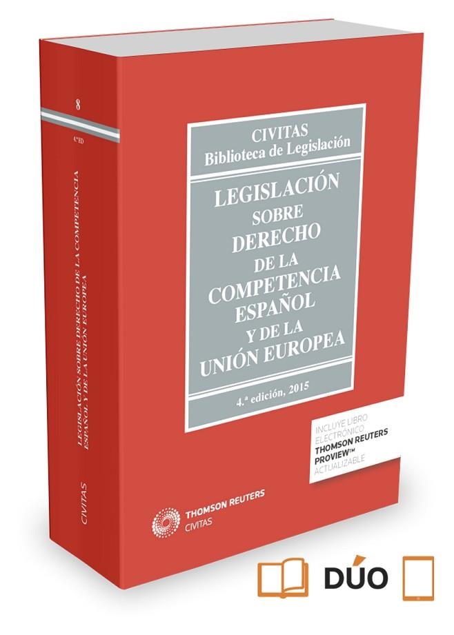 LEGISLACIÓN SOBRE DERECHO DE LA COMPETENCIA ESPAÑOL Y DE LA UNIÓN EUROPEA(4ªEDICION 2015) | 9788447050673 | GUTIÉRREZ HERNÁNDEZ, ALFONSO/VIDAL MARTÍNEZ, PATRICIA | Libreria Geli - Librería Online de Girona - Comprar libros en catalán y castellano