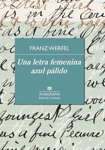 UNA LETRA FEMENINA AZUL PÁLIDO | 9788433928450 | WERFEL,FRANZ | Llibreria Geli - Llibreria Online de Girona - Comprar llibres en català i castellà