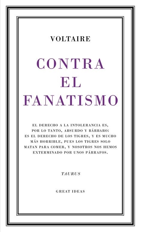 CONTRA EL FANATISMO  | 9788430617265 | VOLTAIRE | Llibreria Geli - Llibreria Online de Girona - Comprar llibres en català i castellà