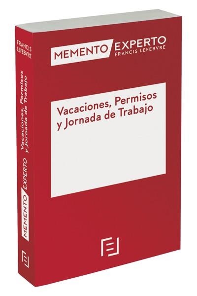 MEMENTO EXPERTO VACACIONES,PERMISOS Y JORNADA DE TRABAJO | 9788416612451 |   | Llibreria Geli - Llibreria Online de Girona - Comprar llibres en català i castellà