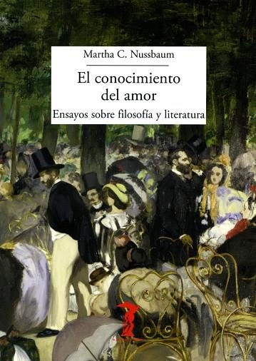 EL CONOCIMIENTO DEL AMOR.ENSAYOS SOBRE FILOSOFÍA Y LITERATURA | 9788477743187 | NUSSBAUM,MARTHA C. | Llibreria Geli - Llibreria Online de Girona - Comprar llibres en català i castellà