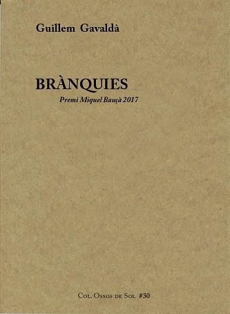 BRÀNQUIES | 9788494746321 | GAVALDÀ,GUILLEM | Llibreria Geli - Llibreria Online de Girona - Comprar llibres en català i castellà