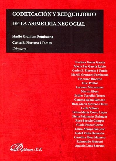 CODIFICACION Y REEQUILIBRIO DE LA ASIMETRIA NEGOCIAL | 9788490858844 | GRAMUNT FOMBUENA,MARIA DOLORS | Llibreria Geli - Llibreria Online de Girona - Comprar llibres en català i castellà