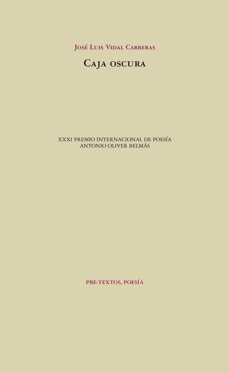 CAJA OSCURA | 9788417143206 | VIDAL CARRERAS,JOSÉ LUIS | Llibreria Geli - Llibreria Online de Girona - Comprar llibres en català i castellà