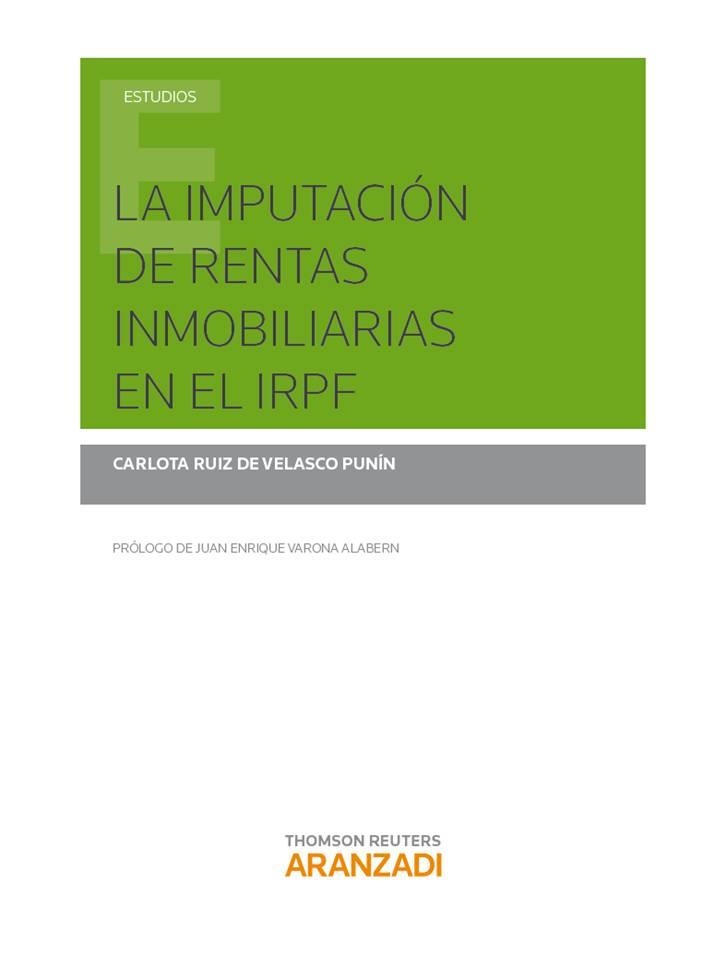 LA IMPUTACIóN DE RENTAS INMOBILIARIAS EN EL IRPF | 9788491352273 | RUIZ VELASCO,CARLOTA | Llibreria Geli - Llibreria Online de Girona - Comprar llibres en català i castellà